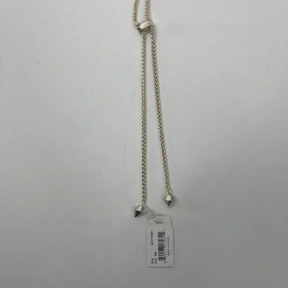 Kendra Scott Gold & Blue Hexagon Howlite Necklace | New With Tags - Picture 4 of 4